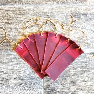 RESERVED-Three handmade leather bookmarks